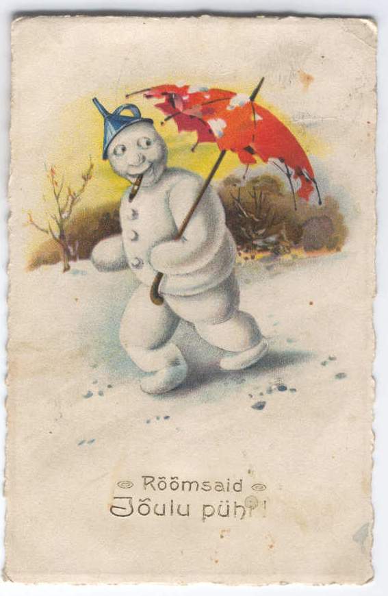 On that note I leave you with a vintage Estonian Christmas postcard, 