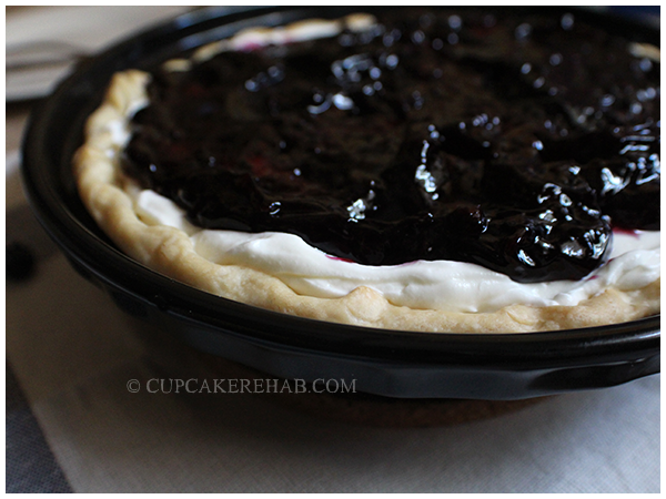Easy & delicious blueberry cream pie.