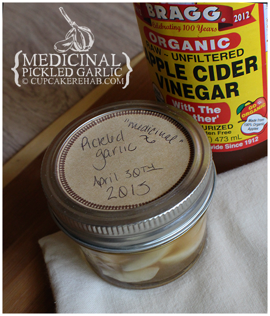 Medicinal pickled garlic- get rid of that congestion!