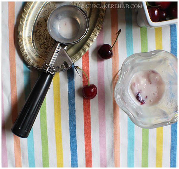 A recipe for an amazing vanilla cherry swirl ice cream. Perfect for summer.