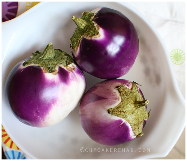 Sicilian eggplant. Close enough to "fairy tale" eggplant for a jar of pickles, right?