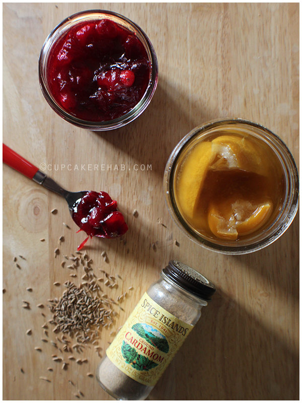 Moroccan-style cranberry sauce made with cumin, cardamom & preserved lemons. Not your grandma's cranberry sauce!