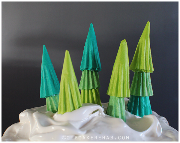 Cupcake liner Christmas trees!