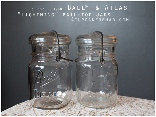 Vintage Ball and Atlas lightning jars.