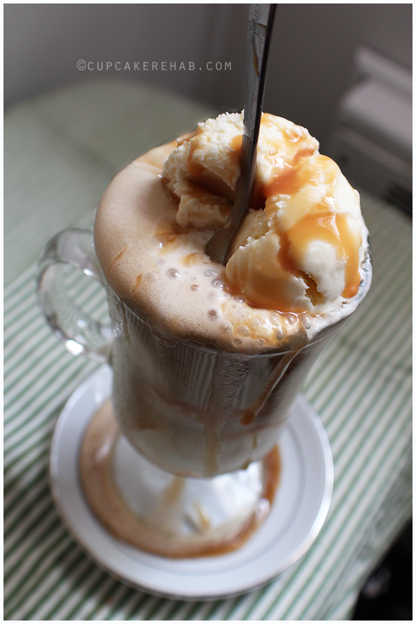 Easy & fun Guinness floats with whiskey caramel.