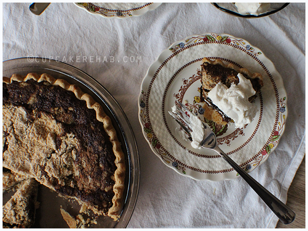 Shoo-fly pie & homemade whipped cream.