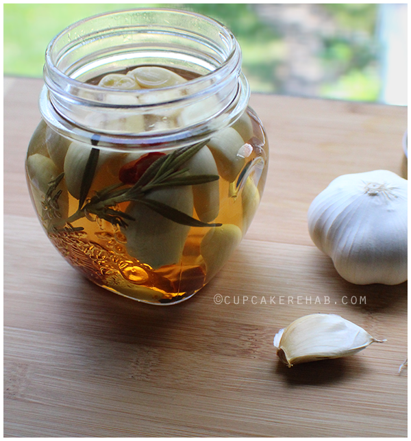 French pickled garlic made with white wine vinegar, white wine, rosemary & herbs de provence.