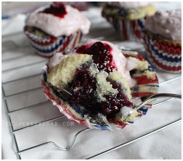 Vegan triple berry cupcakes!