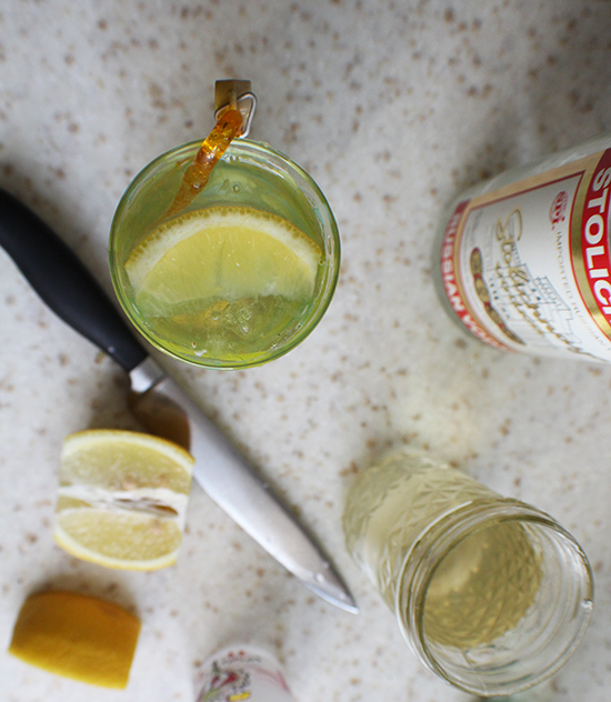 A refreshing vodka cocktail made with lime simple syrup, vodka & seltzer.