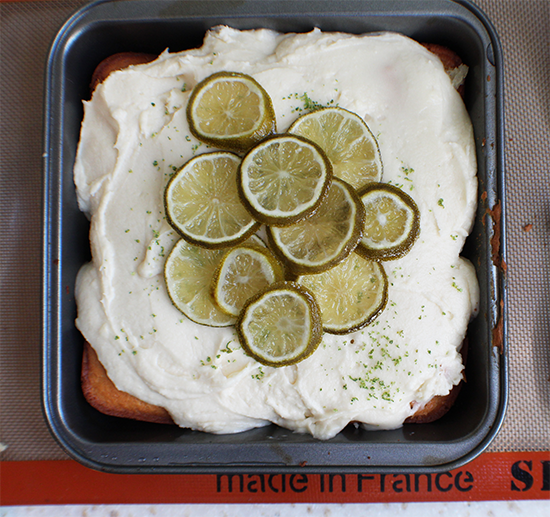 Vanilla cake with a twist of lime.