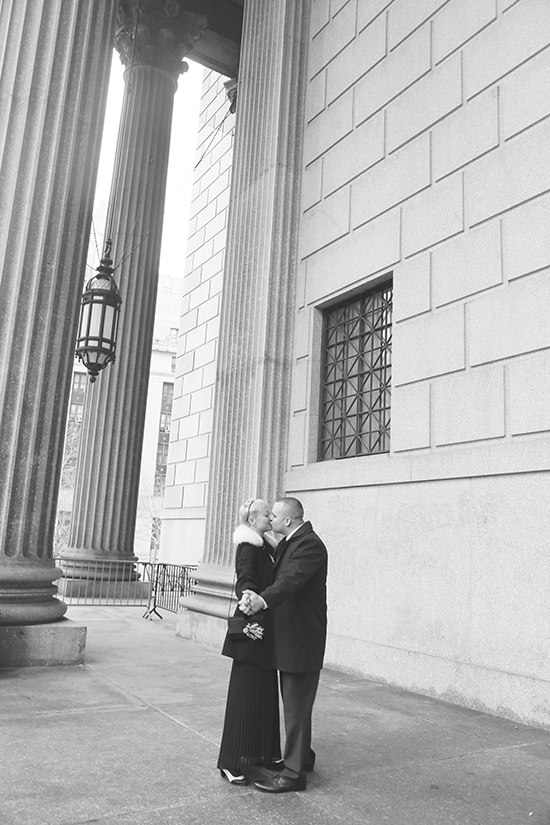 Dancing in the streets | A New York City Hall wedding (photo by Janai McNeil of Pixel Perfect Photography) #bridesinblack #offbeatbrides #nycbrides