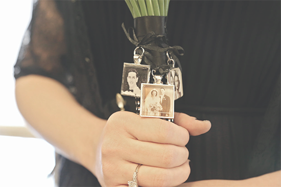 Bouquet memory charms | New York City Hall wedding (Photo by Janai McNeil of Pixel Perfect Photography)