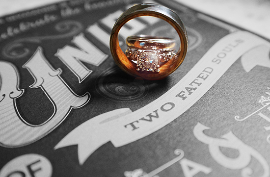 Rings in rings | A New York City Hall wedding | groom's band by #WedgewoodRings 