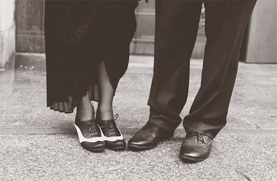 Our awesome wedding shoes | New York City Hall wedding (Photo by Janai McNeil of Pixel Perfect Photography) #bridesinblack #offbeatbrides #nycbrides
