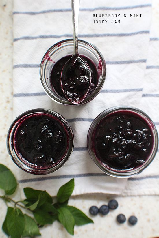 Blueberry mint & honey jam.