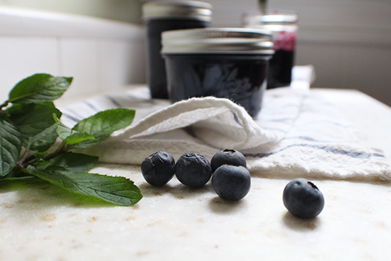 Blueberry mint and honey jam.
