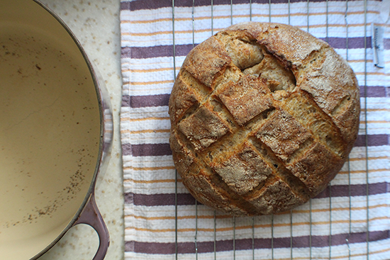 No-knead rye bread.