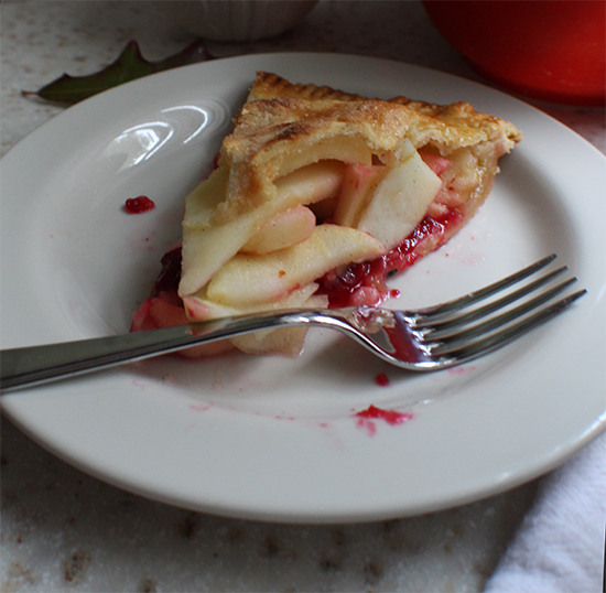 Apple-cranberry pie.