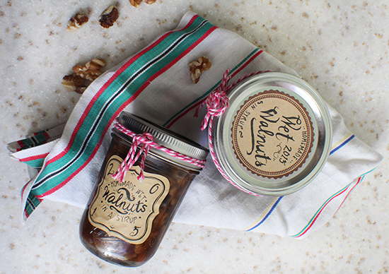 Great gift idea: wet walnuts! Also known as walnuts in syrup.