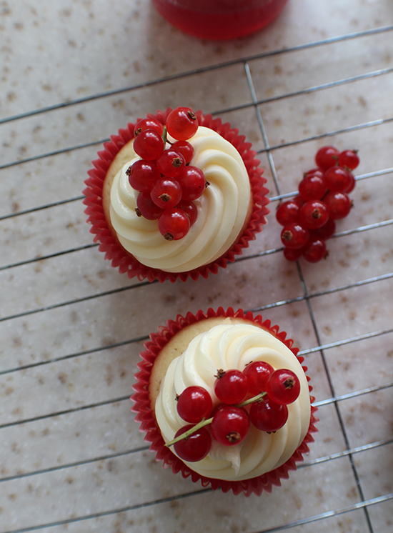 Red currant cupcakes.