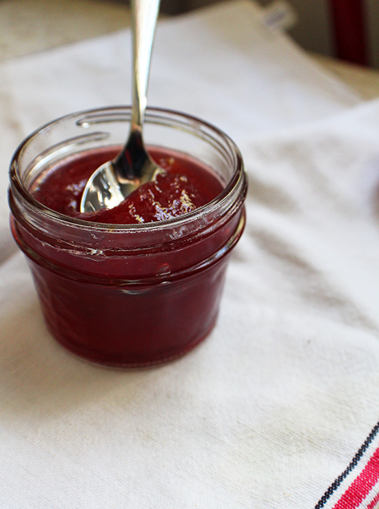 Sour cherry jam.