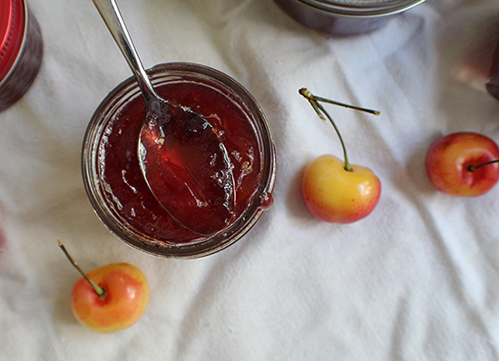 Sour cherry jam.